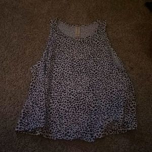 altar’d state black and white print loose tank top